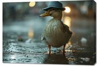 Obraz 100x70cm Kaczka w Kapeluszu