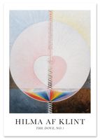 Plakat hilma af klint kolorowa abstrakcja 21x29,7 cm A4