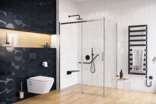 Rols ścianka prysznicowa boczna 80 cm powłoka Clean Control, chrom na Arena.pl