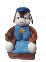 FOTEL PLUSZOWY ROZKŁADANY FOTELIK MASKOTKA PUFA