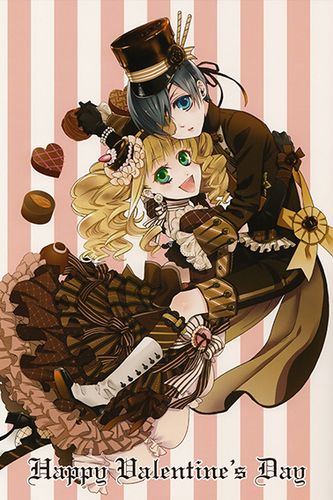 Pocztówka Walentynkowa - Kuroshitsuji na Arena.pl