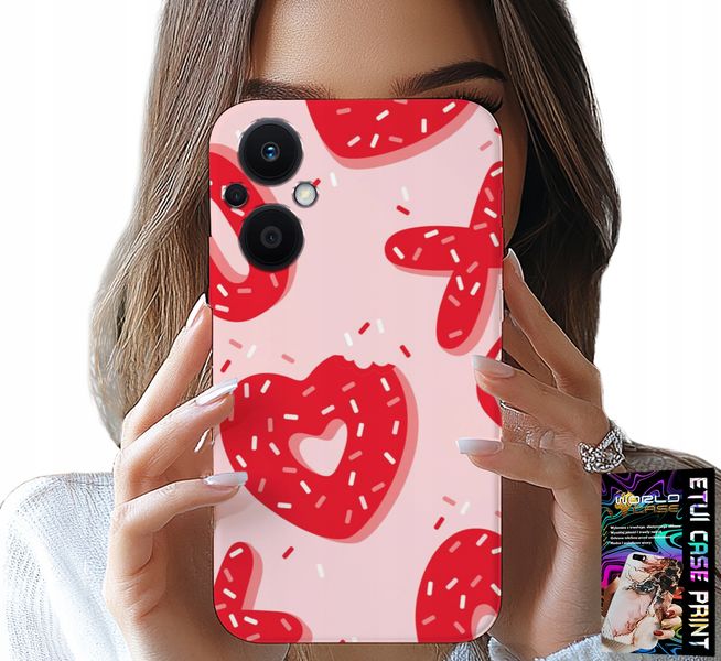 ETUI DO OPPO RENO7 LITE 5G - KOBIECE, MODNE WZORY XOXO SERCE + SZKŁO zdjęcie 1