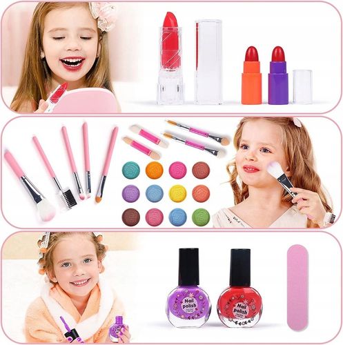KUFEREK KOSMETYKÓW ZESTAW DO MAKIJAŻU I PAZNOKCI MAKEUP DLA DZIECI PREZENT na Arena.pl