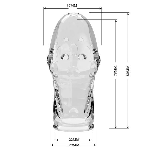 Pretty Love Penis Sleeve – Booker (Clear) zdjęcie 7