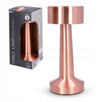 Lampka nocna do sypialni stołowa led bezprzewodowa dotykowa usb róż 21,5 cm