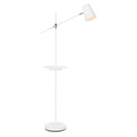 Stojąca LAMPA podłogowa LINEAR 107308 Markslojd salonowa OPRAWA z metlową półką biała