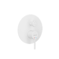 PI bateria prysznicowo-wannowa podtynkowa 3 funkcyjna, biały mat