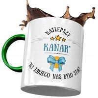 Kubek Zielony Dla Kanara Najlepszy Kanar Prezent Z Nadrukiem Ze Zdjęciem