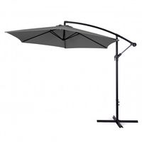 PARASOL OGRODOWY MULTIGARDEN SKŁADANY 300 CM SZARY POLIESTER