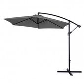 PARASOL OGRODOWY MULTIGARDEN SKŁADANY 300 CM SZARY POLIESTER