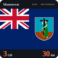 Karta eSIM Internet Montserrat 3 GB na 30 dni - bez rejestracji