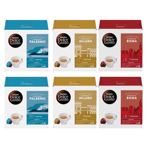 Kapsułki Nescafe Dolce Gusto zestaw kaw espresso 96 szt. 4+2 na Arena.pl