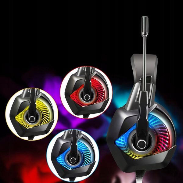 ONIKUMA K6 SŁUCHAWKI GAMINGOWE DLA GRACZY RGB LED MIKROFON PC PS4 zdjęcie 7