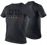2 x T-SHIRT Z NADRUKIEM FEEL THE BIT ROZMIAR L 81-641-L NEO TOOLS