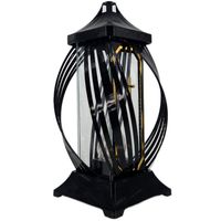 Bardzo duży znicz piękny 42cm wstęga z ozdobną ramką krzyżem czarno złoty