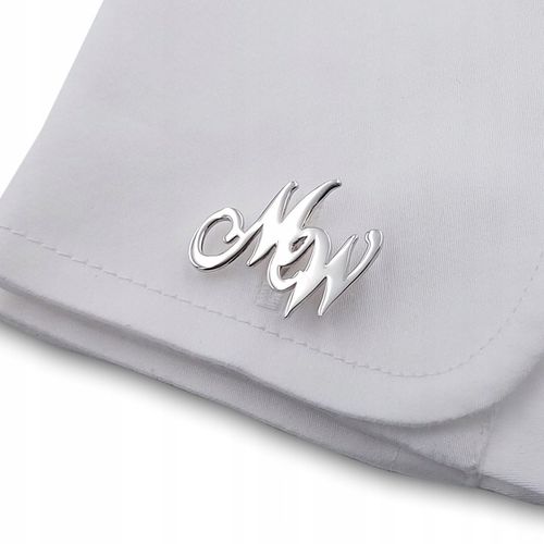 Spinki do mankietów inicjały Litera Litery Prezent na Arena.pl