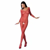 passion bs077 bodystocking damski czerwony, rozmiar uniwersalny