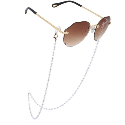 Łańcuszek do okularów białe koraliki LDK14 na Arena.pl