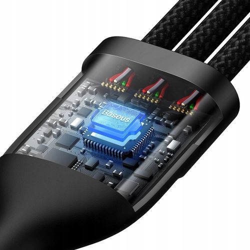 KABEL PRZEWÓD 4W1 USB+USB-C DO USB-C / IPHONE LIGHTNING / MICRO USB 1.2M - na Arena.pl
