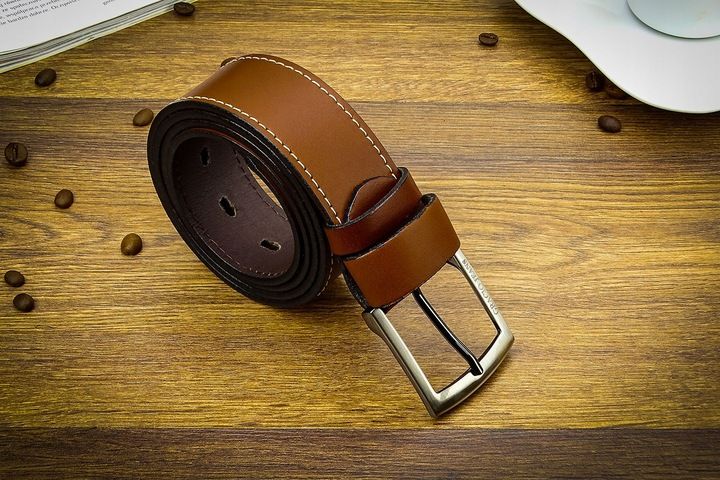 Pasek 110cm Męski Szeroki do SPODNI JEANS Brązowy zdjęcie 16