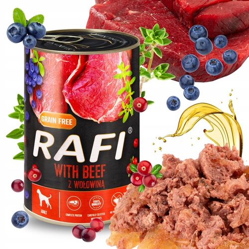 MOKRA KARMA DOLINA NOTECI RAFI ADULT BEZ ZBÓŻ PUSZKA MIX SMAKÓW 24 x 400G na Arena.pl