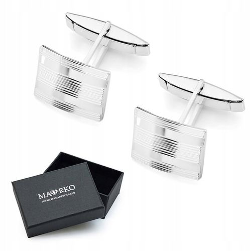 SREBRNE SPINKI Do Mankietów w Koszuli pr 925 Eleganckie Diamentowane na Arena.pl