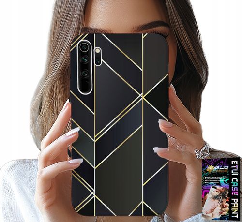 ETUI DO XIAOMI NOTE 8 - ZŁOTE RAMKI, ELEGANCKIE WZORY + FOLIA na Arena.pl