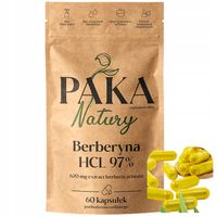 Berberyna HCL 97% 60 kaps porcja 600mg na odchudzanie cukier - ULTRA CZYSTA