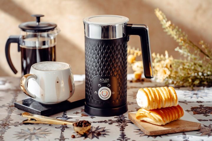 SPIENIACZ ELEKTRYCZNY DO MLEKA PODGRZEWACZ 2w1 Cappuccino Latte 4 Funkcje zdjęcie 6