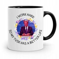 Kubek Czarny Donald Tusk Po Platforma Prezent Z Nadrukiem Ze Zdjęciem