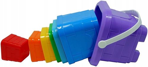 DUZA PIRAMIDKA 38 CM KUBECZKI WIADERKO DO PIASKU na Arena.pl