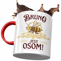 Kubek Czerwony Dla Brunona Kolegi Męża Na Prezent Z Nadrukiem Ze Zdjęciem