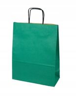 Torby zielone papier 25x11x32 rol. uchwyt x 25