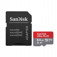 karta microsdxc sandisk ultra plus 64 gb klasa 10 (150mb/s)