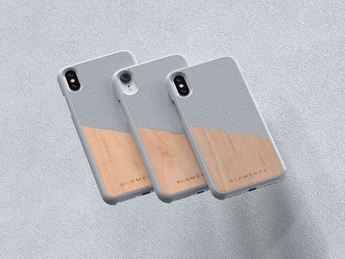 Drewniane etui do iPhone Xs Max (Light Grey) na Arena.pl
