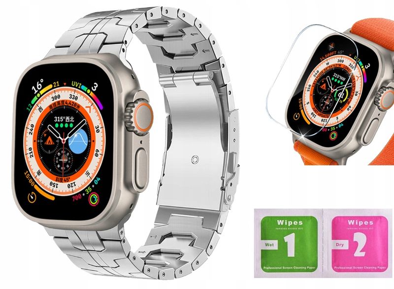 BRANSOLETKA PASEK DO APPLE WATCH ULTRA 49MM +SZKŁO zdjęcie 1