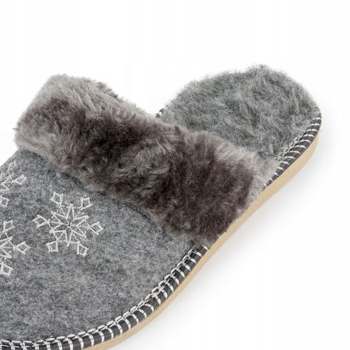Filcowe Kapcie Damskie Góralskie Ocieplane Klapki na Arena.pl