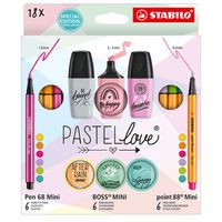 CIENKOPIS STABILO 18KOL PASTELLOVE SET 0365
