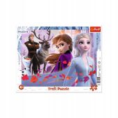 PUZZLE Ramkowe 25 EL. PRZYGODY W KRAINIE LODU ELSA ANNA TREFL