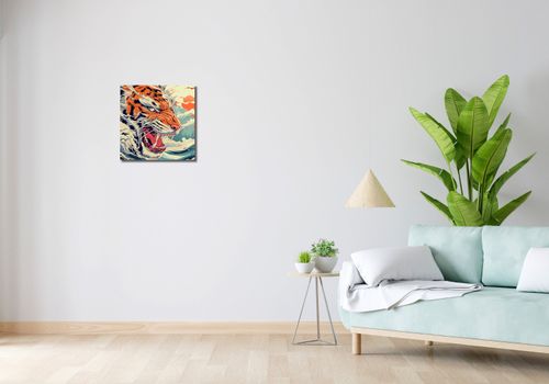 Obraz 40x40cm Tygrys Na Fali na Arena.pl