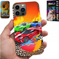 ETUI DO IPHONE 13 PRO - DLA DZIECI, SAMOCHODY WYŚCIGOWE + SZKŁO
