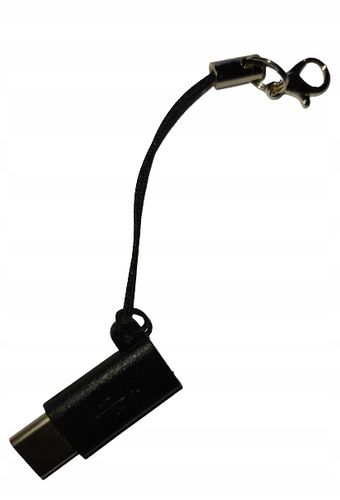 Przejściówka micro usb typ b na usb typ c czarna gadżet do do smartfon 'a na Arena.pl