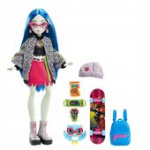 MONSTER HIGH GHOULIA YELPS LALKA MODOWA STYLOWA + ZWIERZĄTKO AKCESORIA