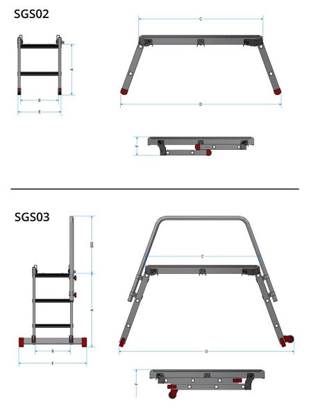 składana platforma robocza sgs2 - dr sgs2 zdjęcie 2