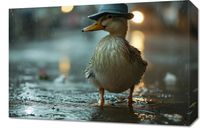 Obraz 60x40cm Kaczka w Kapeluszu