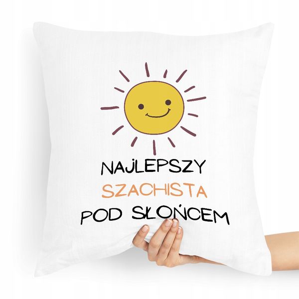Poduszka Dla Szachisty Najlepszy Pod Słońcem Z Nadrukiem Ze Zdjęciem zdjęcie 1