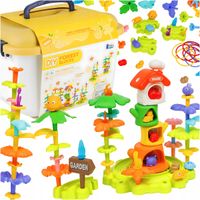 Klocki konstrukcyjne kwiaty DIY FOREST BLOCK ogród las 120 elementów 389-12