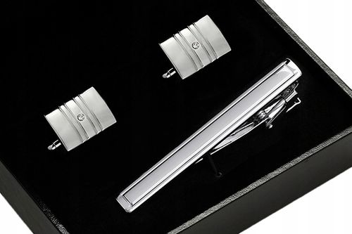 KOMPLET Spinki do Mankietów Spinka do Krawata ks12 na Arena.pl