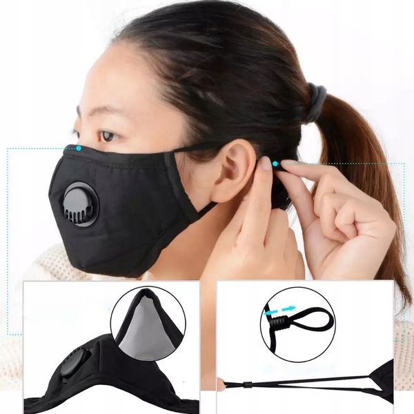 DLA DZIECI Maska RÓŻOWA +3x FILTR WĘGIEL PM 2.5 zdjęcie 10