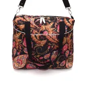 Torbo Plecak Damski 2w1 - Paisley na Czarnym
